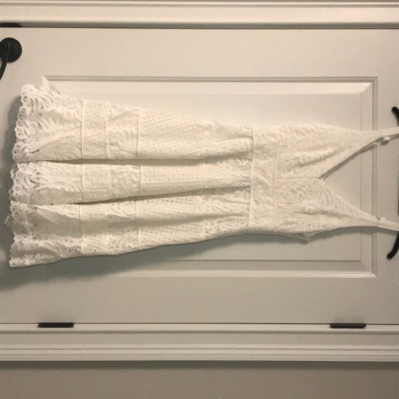 White Lace Midi Dress - Picture 2 of 2